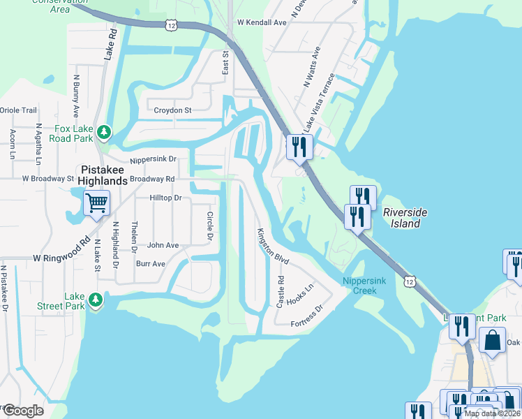map of restaurants, bars, coffee shops, grocery stores, and more near 700 Livingston Street in McHenry