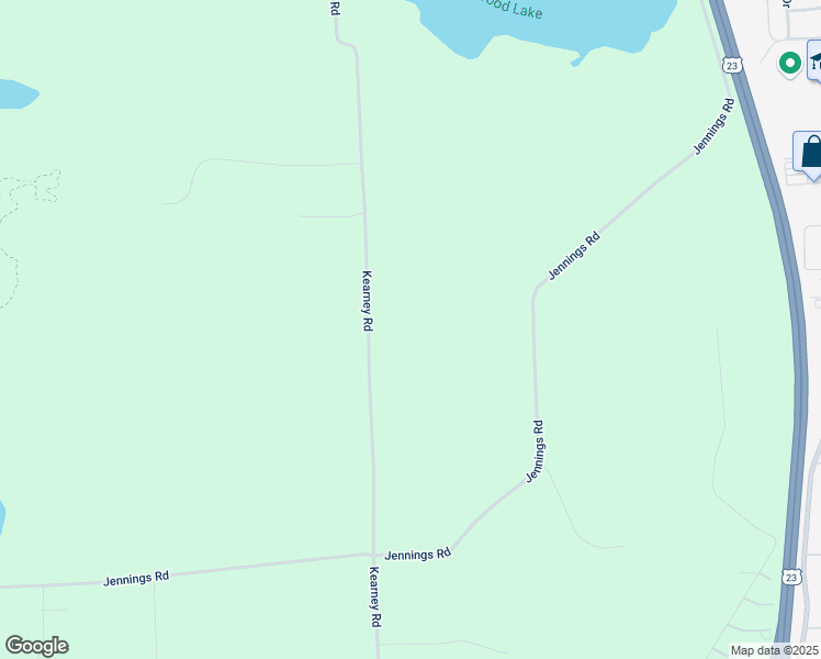 map of restaurants, bars, coffee shops, grocery stores, and more near 8446 Kearney Road in Whitmore Lake