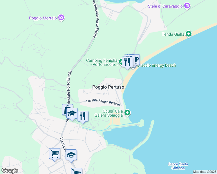 map of restaurants, bars, coffee shops, grocery stores, and more near 12 Località Poggio Pertuso in Poggio Pertuso