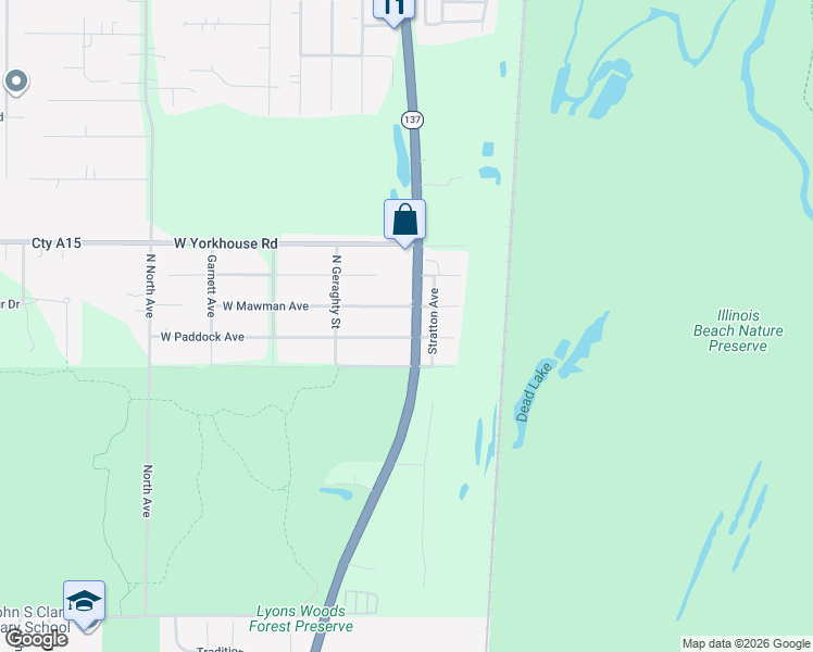 map of restaurants, bars, coffee shops, grocery stores, and more near 37619 North Sheridan Road in Beach Park