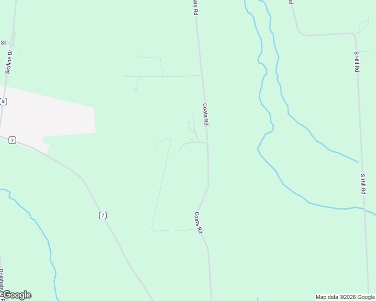 map of restaurants, bars, coffee shops, grocery stores, and more near 3605 Coats Road in Burdett