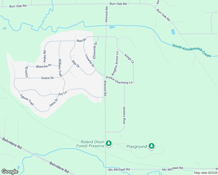 map of restaurants, bars, coffee shops, grocery stores, and more near 10107 Atwood Road in Roscoe
