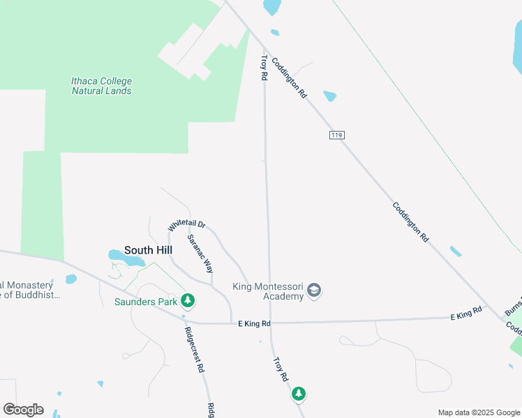 map of restaurants, bars, coffee shops, grocery stores, and more near 150 Troy Rd in Ithaca