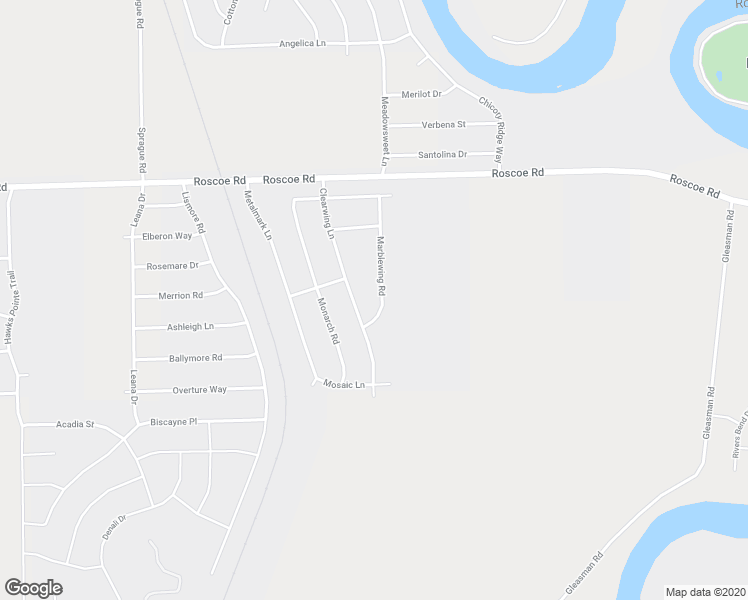 map of restaurants, bars, coffee shops, grocery stores, and more near 10222 Marblewing Road in Roscoe