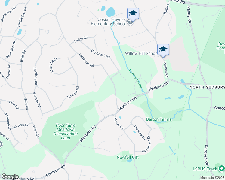map of restaurants, bars, coffee shops, grocery stores, and more near 45 Mossman Road in Sudbury