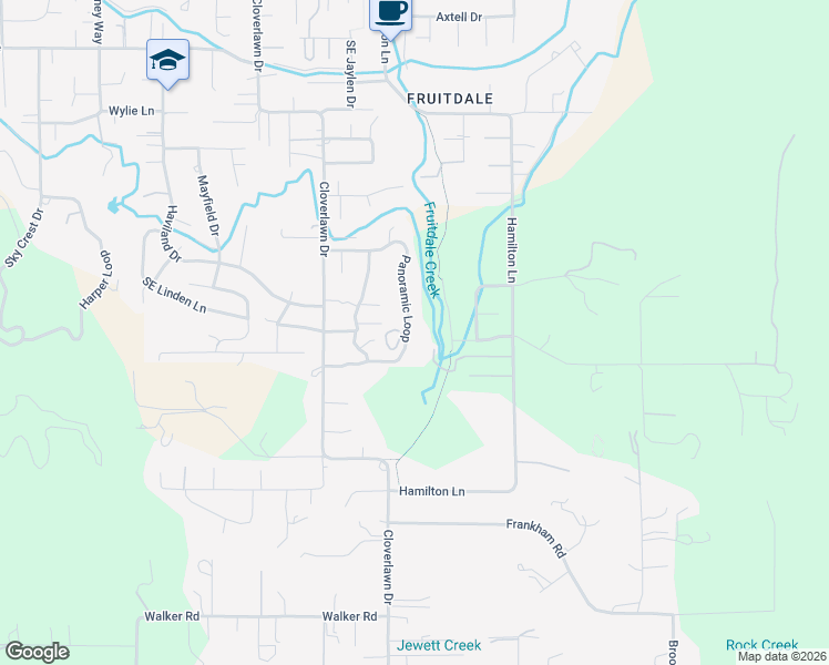 map of restaurants, bars, coffee shops, grocery stores, and more near 1590 Panoramic Loop in Grants Pass