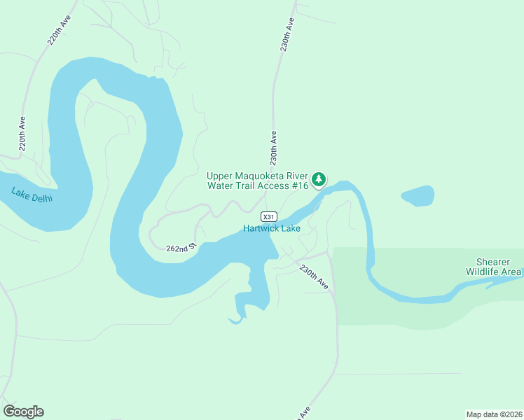 map of restaurants, bars, coffee shops, grocery stores, and more near 2612 230th Avenue in Delhi