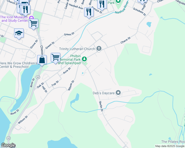 map of restaurants, bars, coffee shops, grocery stores, and more near 26 Kilmurray Street in Clinton