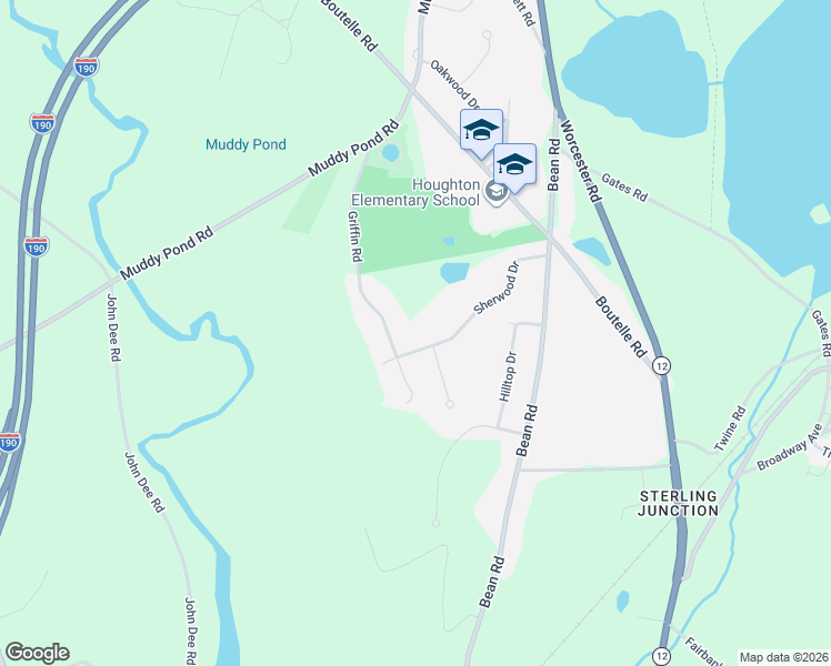 map of restaurants, bars, coffee shops, grocery stores, and more near 19 Sherwood Drive in Sterling