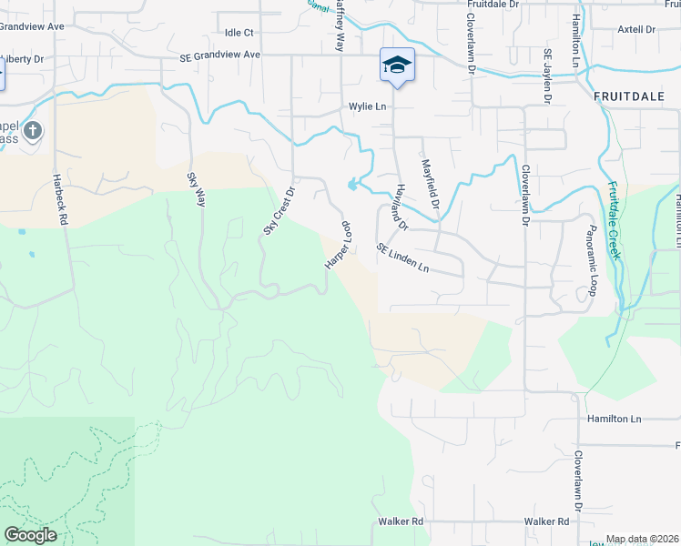 map of restaurants, bars, coffee shops, grocery stores, and more near 495 Harper Loop in Grants Pass