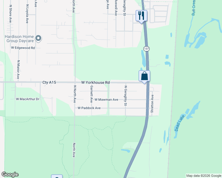 map of restaurants, bars, coffee shops, grocery stores, and more near 10222 West Bairstow Avenue in Beach Park
