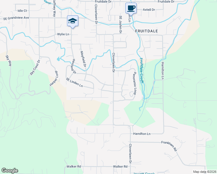 map of restaurants, bars, coffee shops, grocery stores, and more near 2306 Haviland Drive in Grants Pass