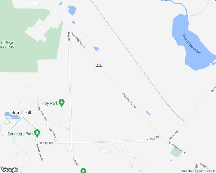 map of restaurants, bars, coffee shops, grocery stores, and more near 654 Coddington Rd in Ithaca