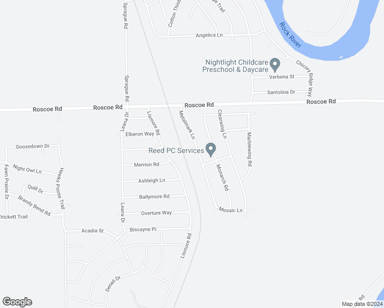 map of restaurants, bars, coffee shops, grocery stores, and more near 10324 Metalmark Lane in Roscoe