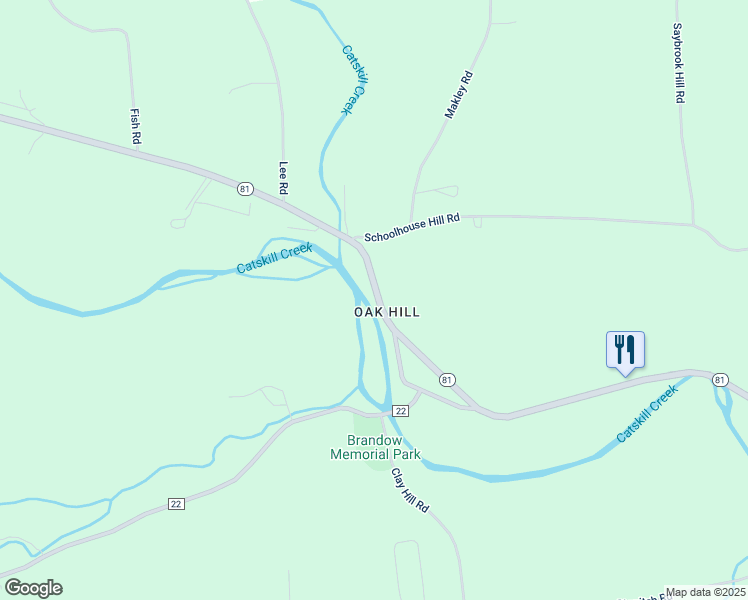 map of restaurants, bars, coffee shops, grocery stores, and more near 7803 New York 81 in Greene County