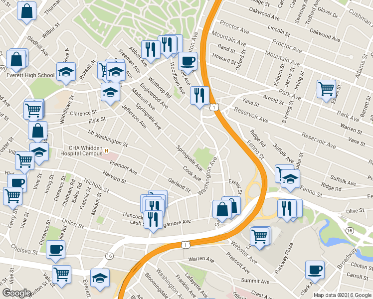 map of restaurants, bars, coffee shops, grocery stores, and more near 30 Palmer Street in Chelsea