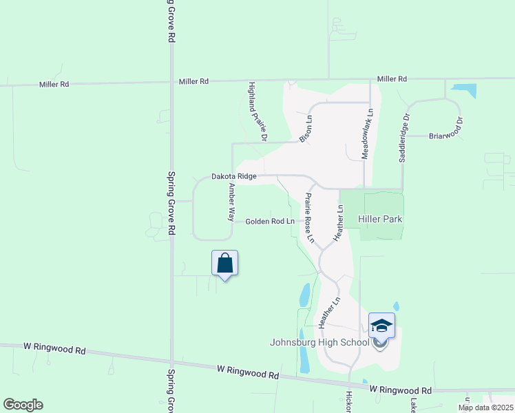 map of restaurants, bars, coffee shops, grocery stores, and more near 5611 Heron Court in Johnsburg