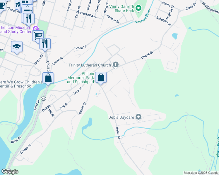 map of restaurants, bars, coffee shops, grocery stores, and more near 26 Kilmurray Street in Clinton