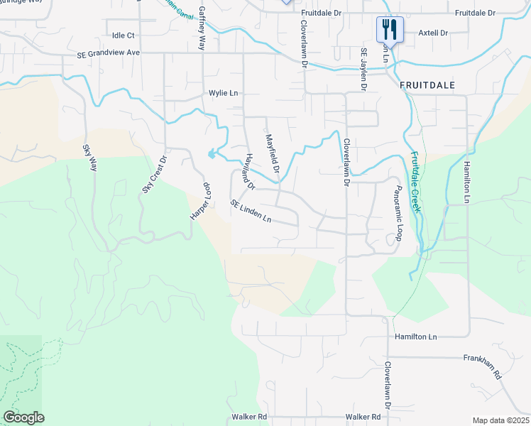 map of restaurants, bars, coffee shops, grocery stores, and more near 2228 Southeast Linden Lane in Grants Pass