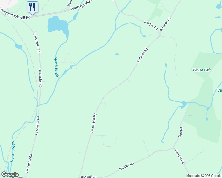 map of restaurants, bars, coffee shops, grocery stores, and more near 93 Peach Hill Road in Berlin