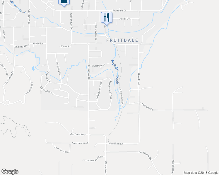 map of restaurants, bars, coffee shops, grocery stores, and more near 1560 Panoramic Loop in Grants Pass