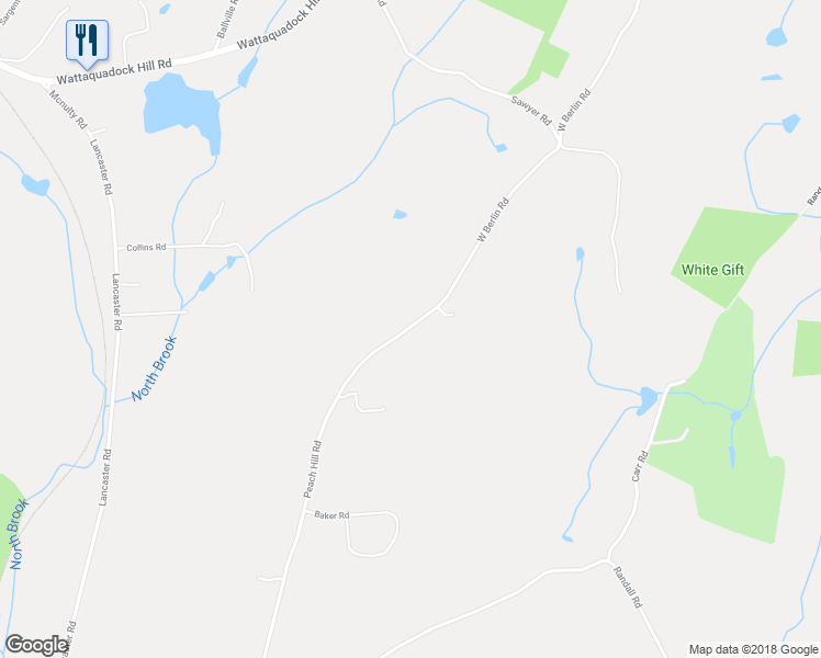 map of restaurants, bars, coffee shops, grocery stores, and more near 131 Peach Hill Road in Berlin