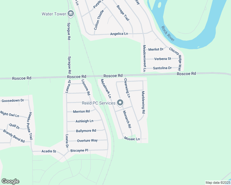 map of restaurants, bars, coffee shops, grocery stores, and more near 10389 Metalmark Lane in Roscoe
