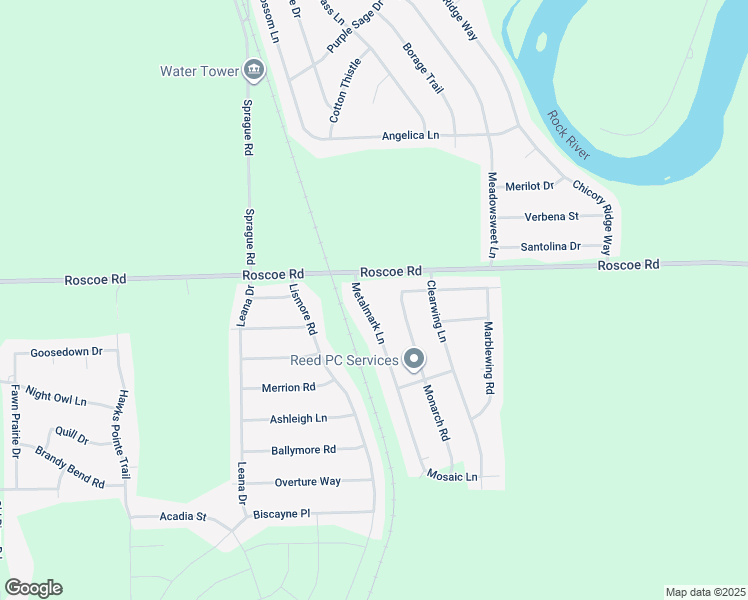 map of restaurants, bars, coffee shops, grocery stores, and more near 10389 Metalmark Lane in Roscoe