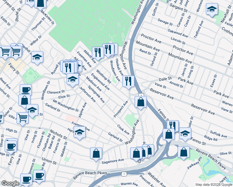 map of restaurants, bars, coffee shops, grocery stores, and more near in Chelsea