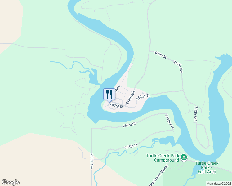 map of restaurants, bars, coffee shops, grocery stores, and more near 25983-25999 208th Avenue in Delhi