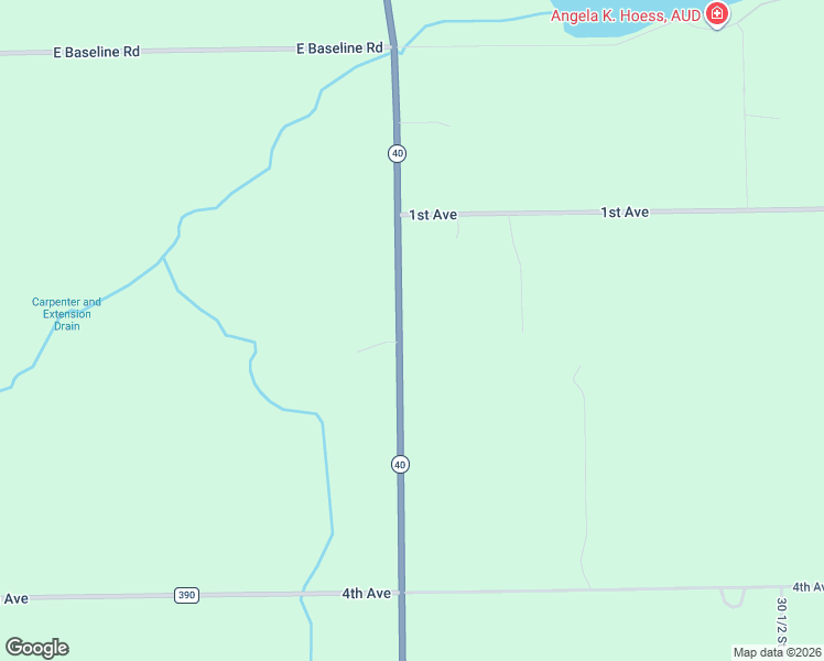map of restaurants, bars, coffee shops, grocery stores, and more near 01769 Michigan 40 in Gobles