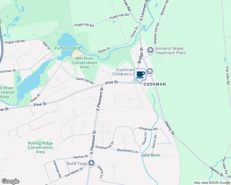 map of restaurants, bars, coffee shops, grocery stores, and more near 431 Pine Street in Amherst