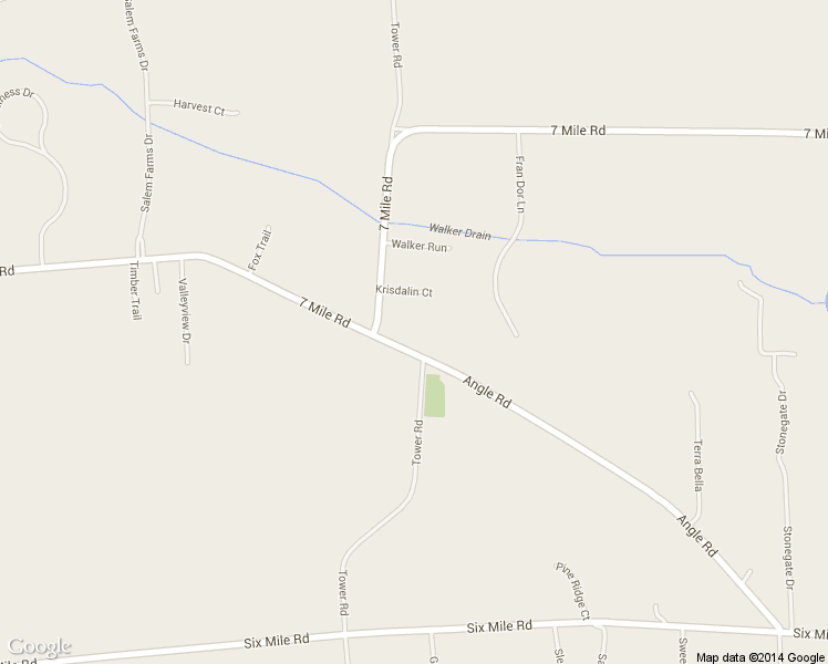 map of restaurants, bars, coffee shops, grocery stores, and more near 7051 Angle Road in Northville