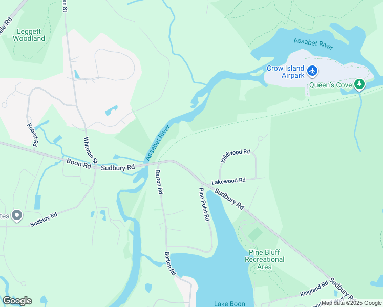 map of restaurants, bars, coffee shops, grocery stores, and more near 218 Sudbury Road in Stow