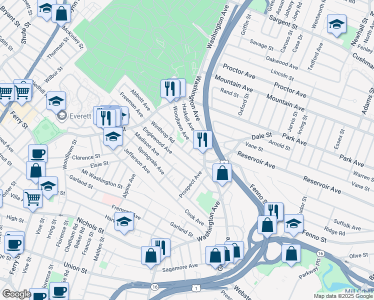 map of restaurants, bars, coffee shops, grocery stores, and more near in Chelsea