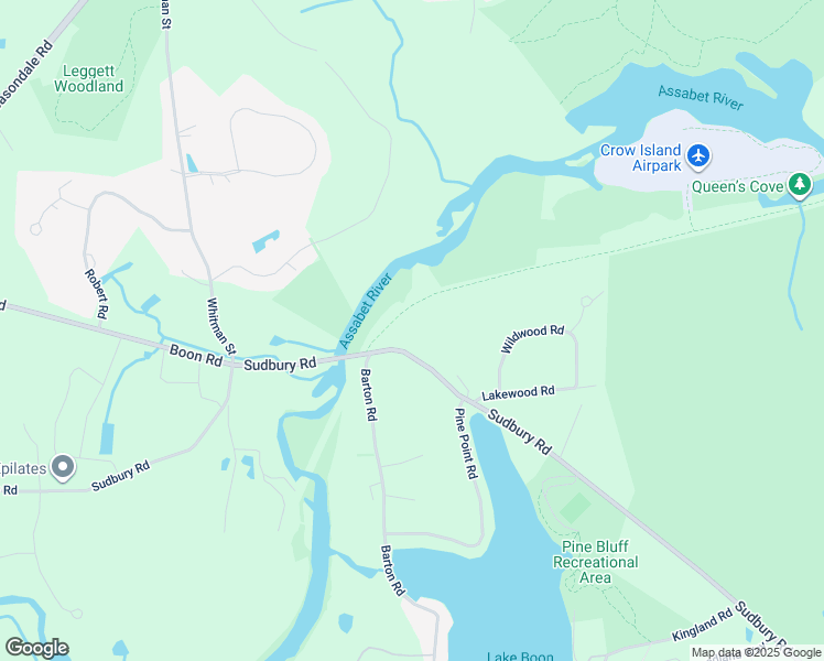 map of restaurants, bars, coffee shops, grocery stores, and more near 218 Sudbury Road in Stow