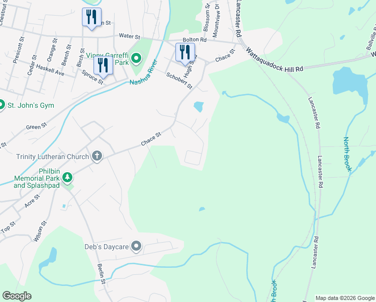 map of restaurants, bars, coffee shops, grocery stores, and more near Bufton Farm Road in Clinton