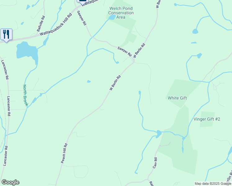 map of restaurants, bars, coffee shops, grocery stores, and more near 256 West Berlin Road in Bolton