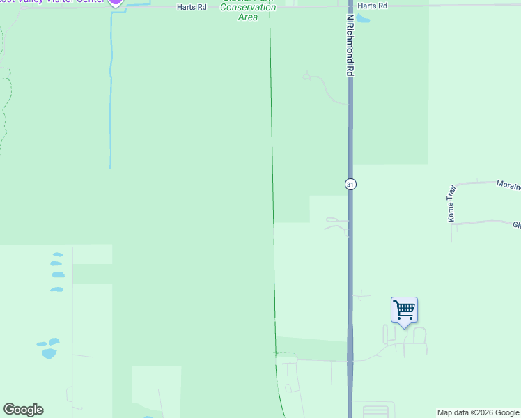 map of restaurants, bars, coffee shops, grocery stores, and more near Prairie Trail in Ringwood