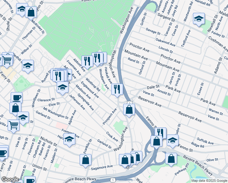 map of restaurants, bars, coffee shops, grocery stores, and more near in Chelsea