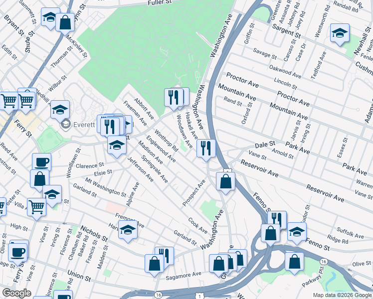 map of restaurants, bars, coffee shops, grocery stores, and more near in Chelsea