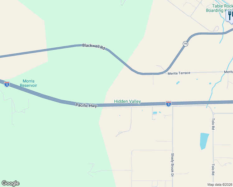 map of restaurants, bars, coffee shops, grocery stores, and more near 8813 Blackwell Road in Central Point