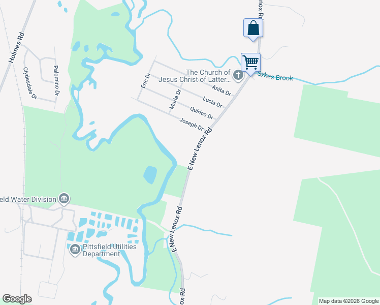 map of restaurants, bars, coffee shops, grocery stores, and more near 606 East New Lenox Road in Pittsfield