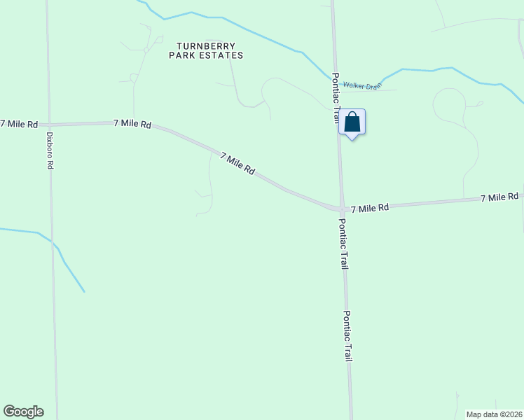 map of restaurants, bars, coffee shops, grocery stores, and more near 5610 7 Mile Road in South Lyon