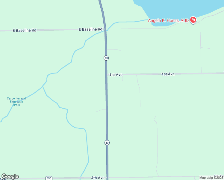 map of restaurants, bars, coffee shops, grocery stores, and more near 01769 Michigan 40 in Gobles