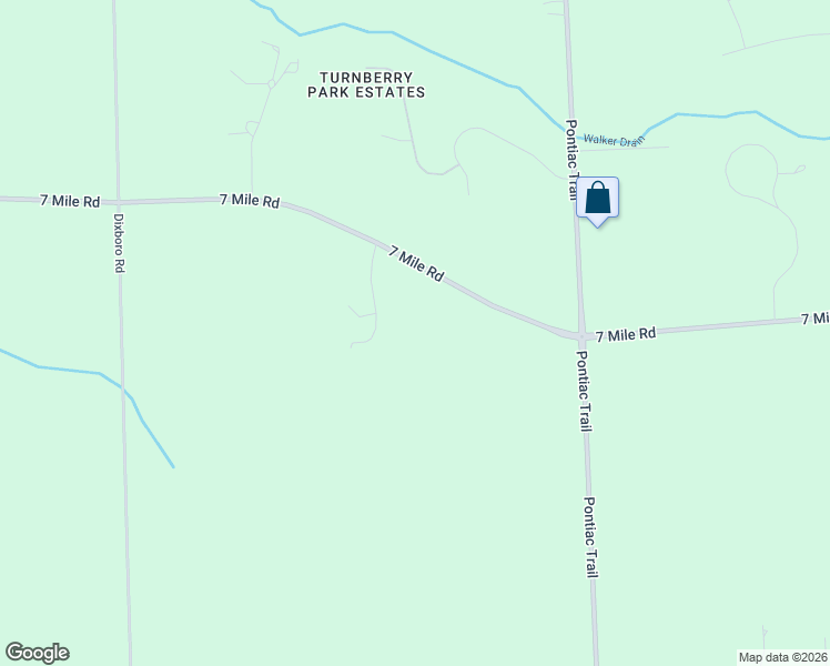 map of restaurants, bars, coffee shops, grocery stores, and more near 5610 7 Mile Road in South Lyon