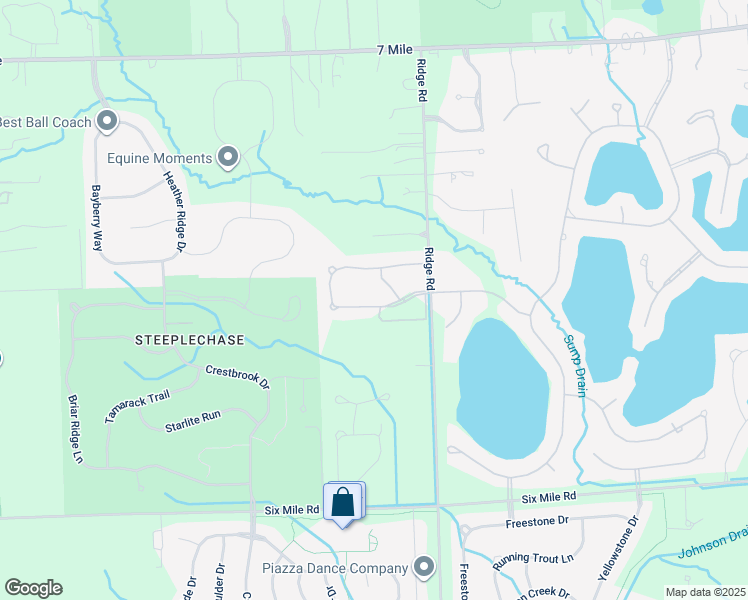 map of restaurants, bars, coffee shops, grocery stores, and more near 49851 Waterstone Estates Circle in Northville