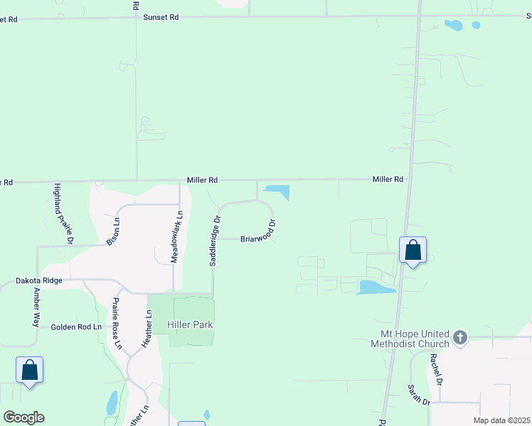 map of restaurants, bars, coffee shops, grocery stores, and more near 6013 Briarwood Drive in Johnsburg