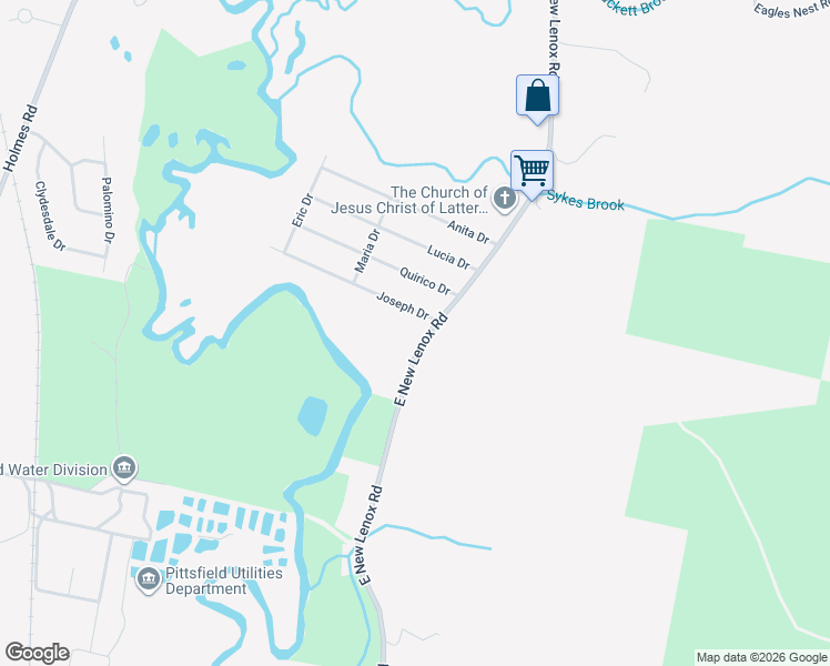 map of restaurants, bars, coffee shops, grocery stores, and more near 593 E New Lenox Rd in Pittsfield