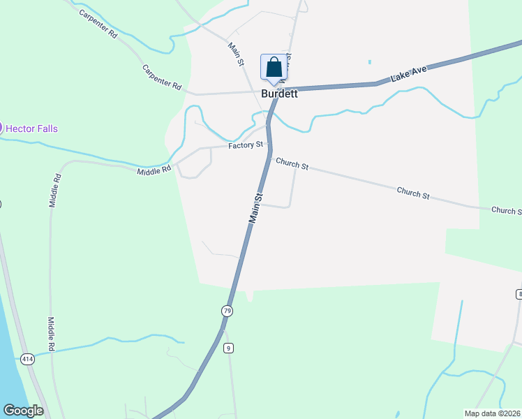 map of restaurants, bars, coffee shops, grocery stores, and more near 3760 Main St in Burdett